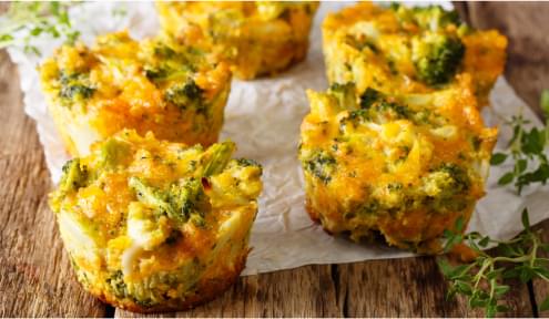 Cheesy Egg & Broccoli Bites.