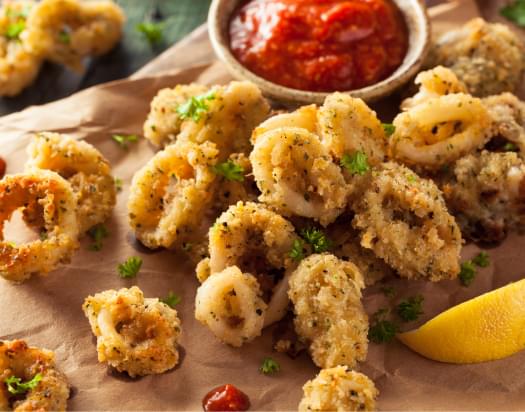 Calamari with Tangy Marinara.