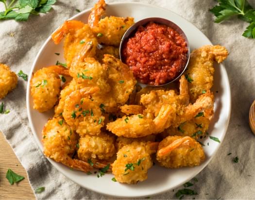 Golden Coconut Shrimp.