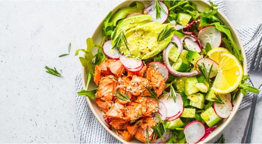 Salmon & Avocado Salad.